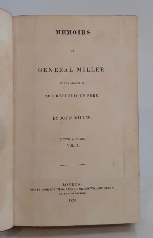 Miller, John  : Memoirs of General Miller, in the Service o