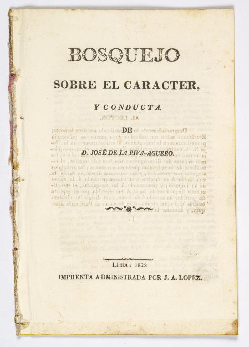 Bosquejo sobre el carácter y conducta de D. José de la Riva