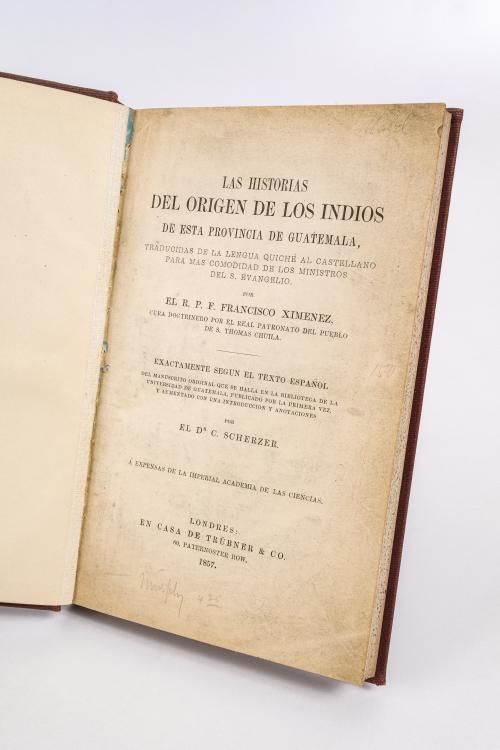 Ximénez, Fray Francisco : Las historias del origen de los