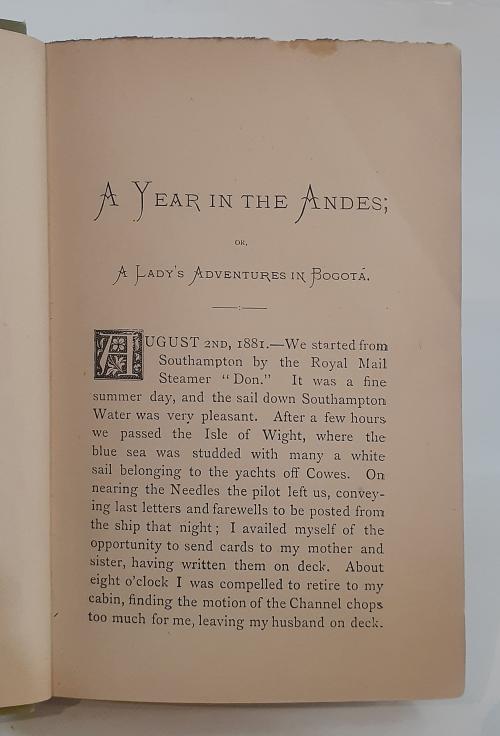 Carnegie-Williams, Rosa  : A year in The Andes; or, A lady´