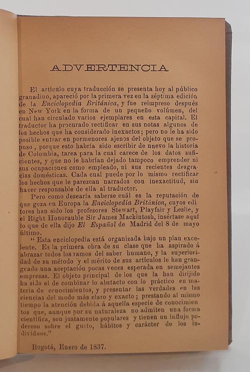 Lleras, Lorenzo María : República de Colombia ó noticias d