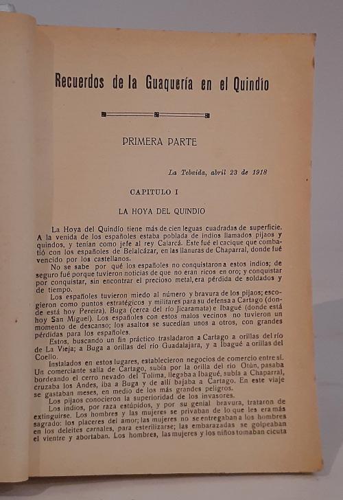 Arango, Luis : Recuerdos de la guaquería en el Quindío. To