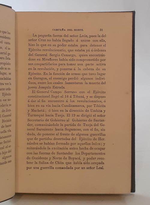 [Guerra de 1885] Cinco libros