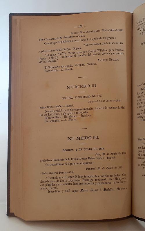 [Guerra de 1885] Cinco libros