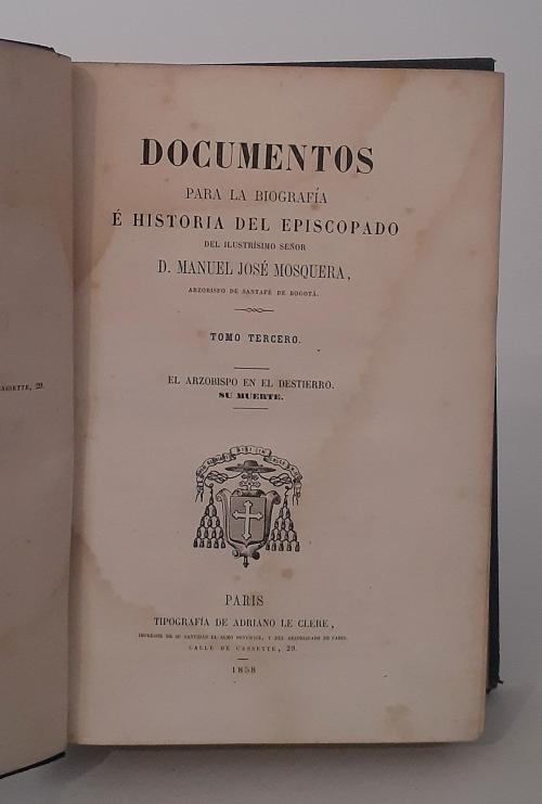 S.A. : Documentos para la biografía e historia del episcopa