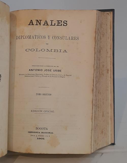 VV.AA. : Anales diplomáticos y consulares de Colombia