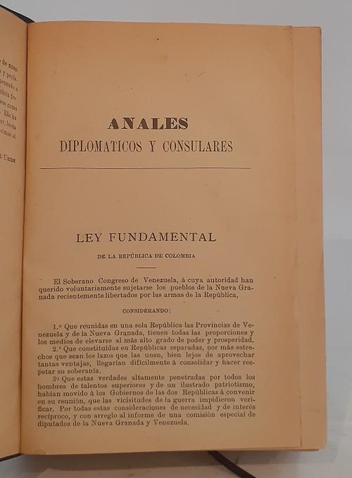 VV.AA. : Anales diplomáticos y consulares de Colombia