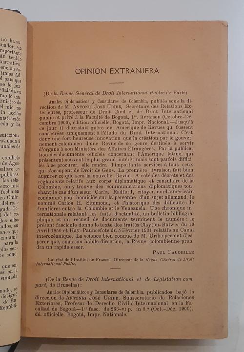 VV.AA. : Anales diplomáticos y consulares de Colombia