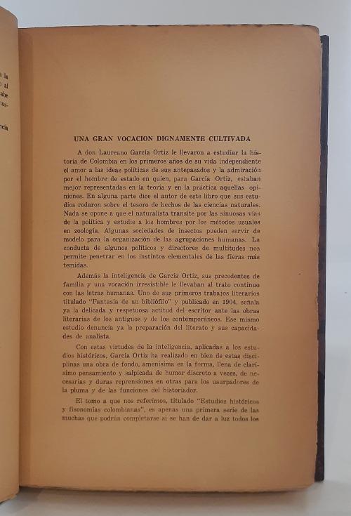 García Ortiz, Laureano  : Estudios históricos y fisonomías