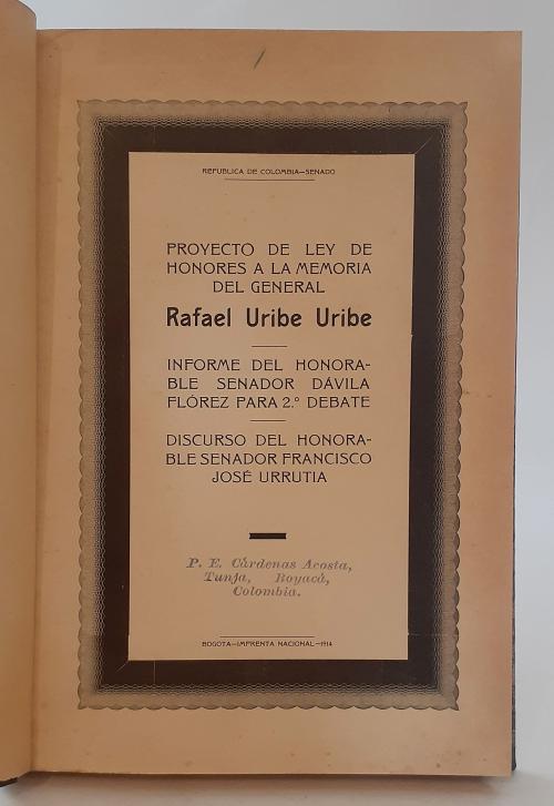 Conjunto de 3 libros relacionados con Rafael Uribe Uribe