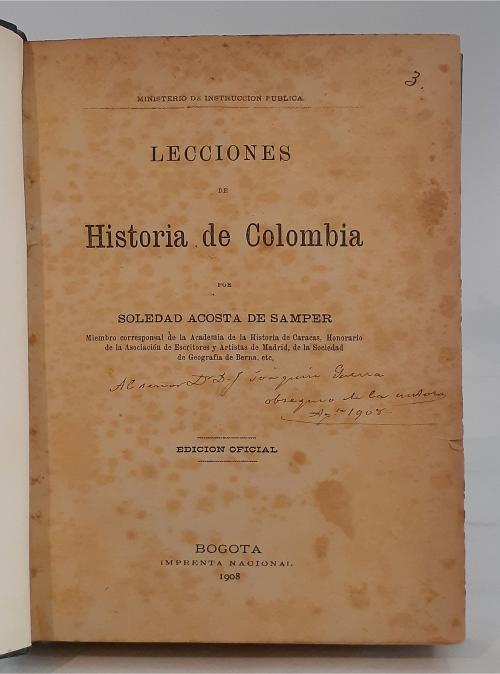 Acosta de Samper, Soledad : Lecciones de historia de Colom