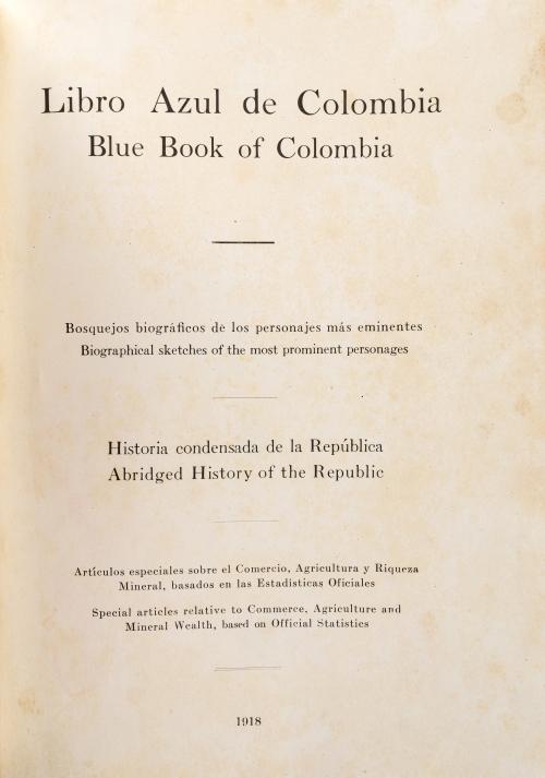 Posada Callejas, Jorge  : Libro azul de Colombia. Bosquejos