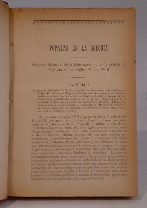 Arroyo, Jaime : Historia de la Gobernación de Popayán segu