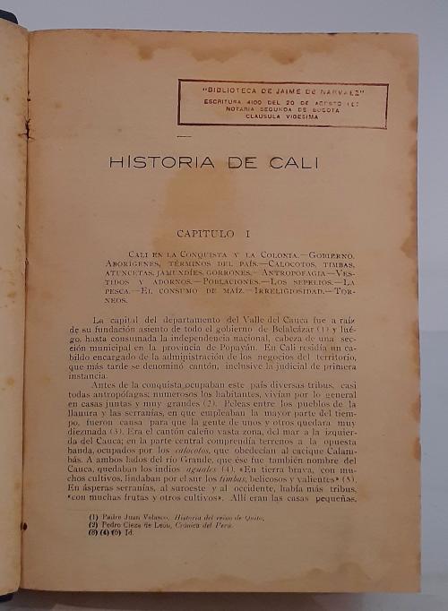 [Historia de Cali 4 libros]