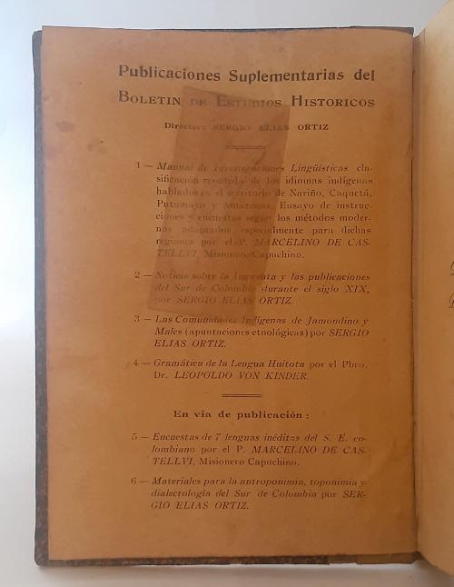 [Etnografía colombiana] Cuatro libros y artículos