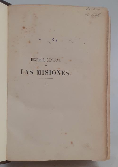 Henrion, Baron de : Historia general de las misiones desde