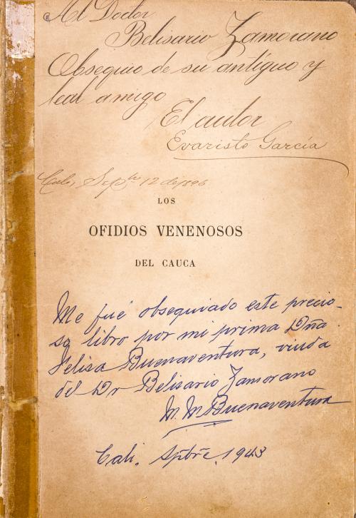 García, Evaristo  : Los ofidios venenosos del Cauca. Método