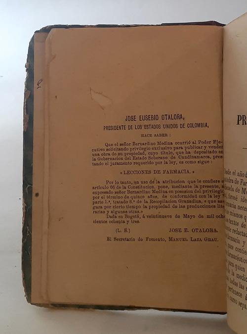 Medina, Bernardino : [Medicina] Lecciones de farmacia por e