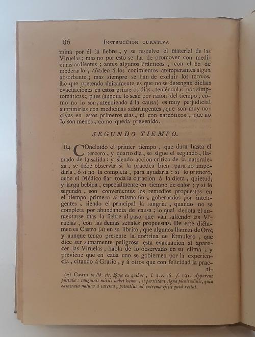 Amar, Joseph : Instrucción curativa de las viruelas, dispue