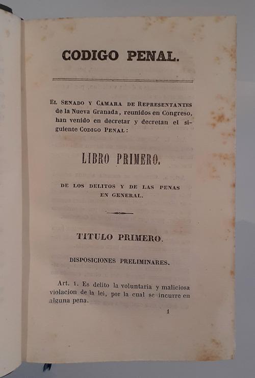 Congreso de Nueva Granada : Código Penal de la Nueva Granad