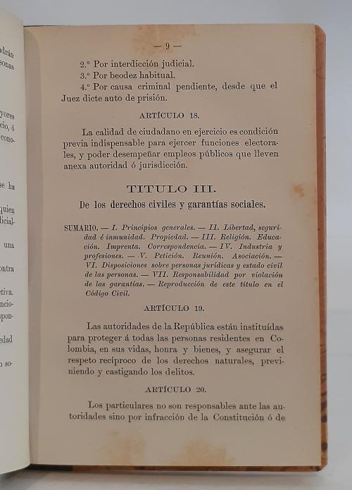 República de Colombia : Constitución de la República de Col