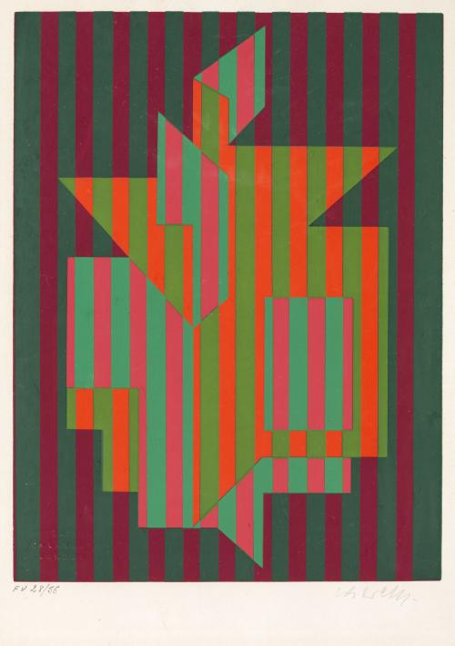 Victor Vasarely (Hungría, 1906 - Francia, 1997) : Sin título