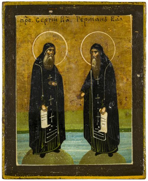 Ícono de los santos Sergio y Herman