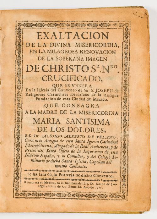 Alfonso Alberto de Velasco : Exaltación de la divina miseri