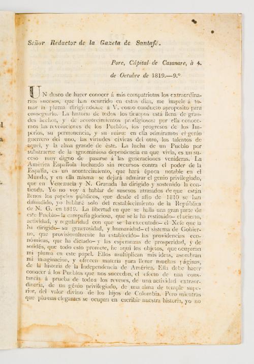 Santander, Francisco de Paula : El general Simón Bolívar en