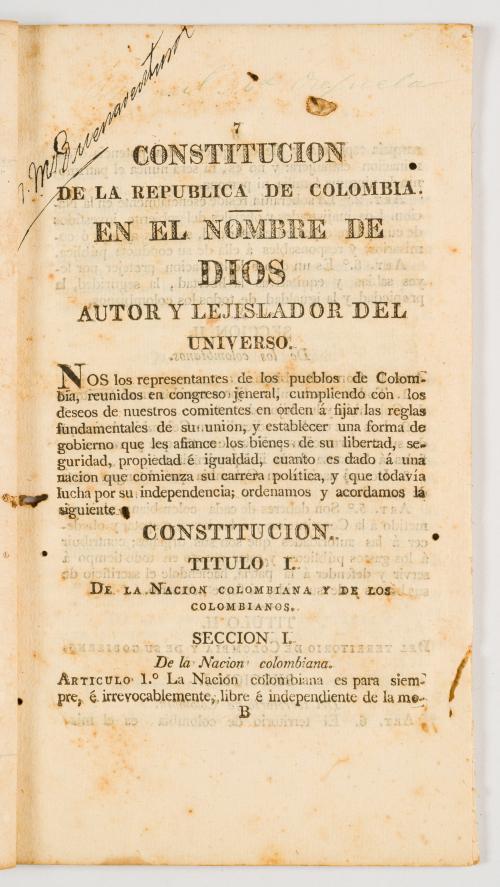 Congreso general de la República : Constitución de la repúb