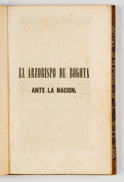 Fernández Saavedra, José Manuel : El arzobispo de Bogotá an