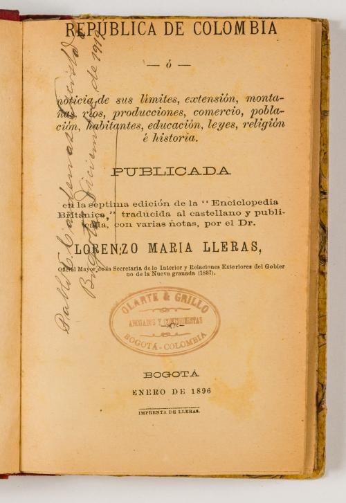 Lorenzo, María Lleras (trad.) : República de Colombia: ó no