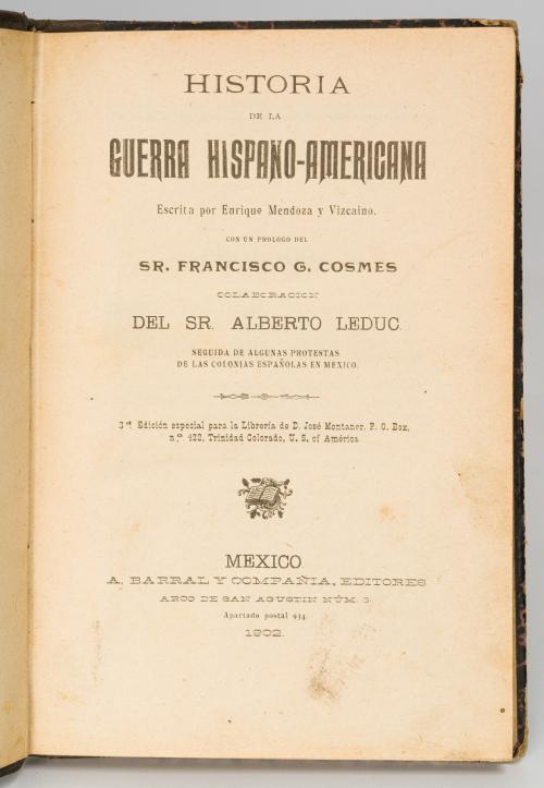 Mendoza y Vizcaino, Enrique  : Historia de la guerra Hispan
