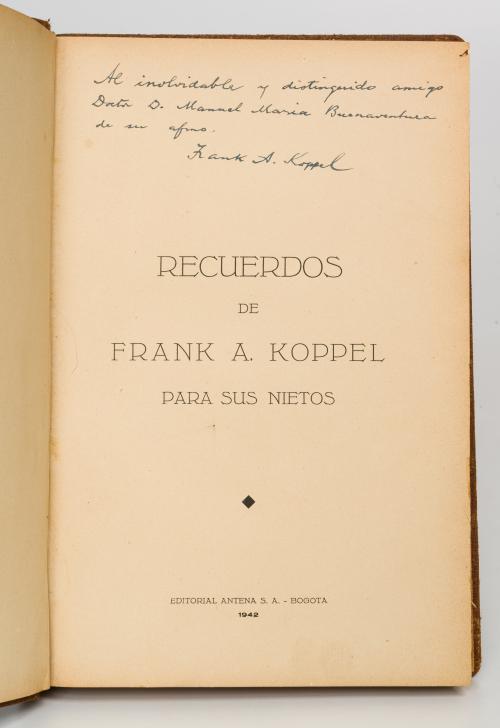 Koppel Linding, Frank Alexander : Recuerdos de Frank A. Kop