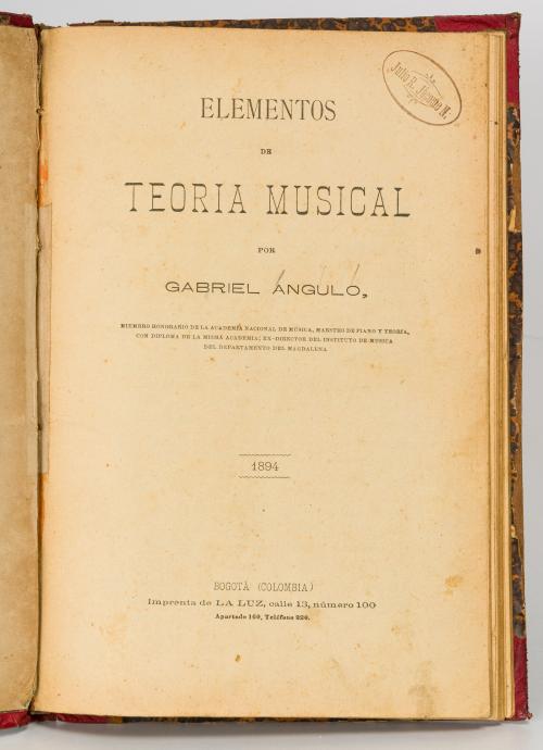 Angulo, Gabriel : Elementos de teoría musical