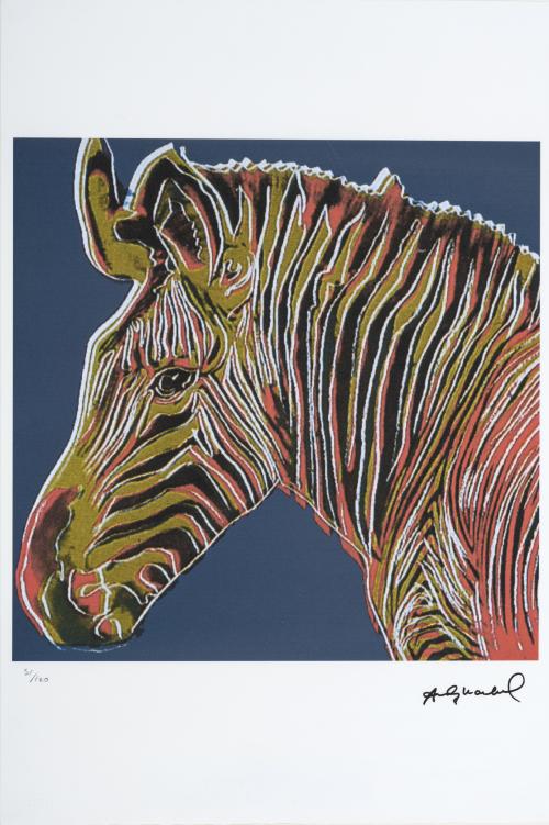 Andy Warhol (EE.UU., 1928 - 1987) : Grevy&#39;s zebra, de la se