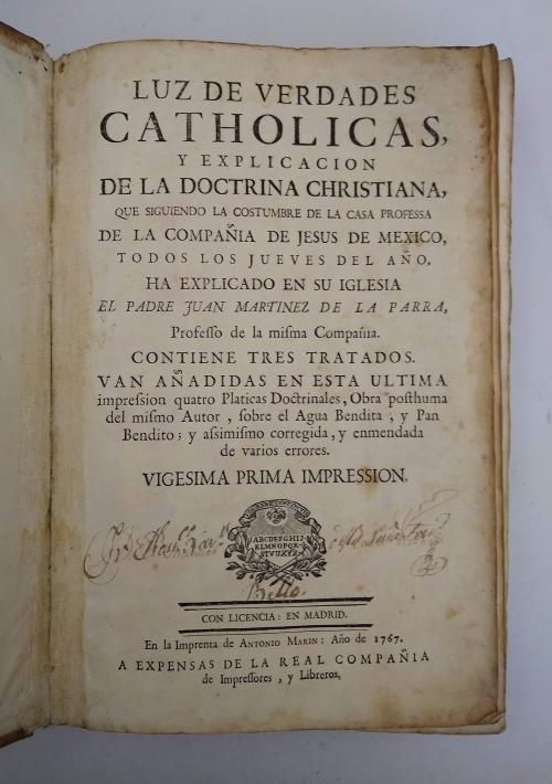 Luz de verdades catholicas y explicación de la doctrina cri