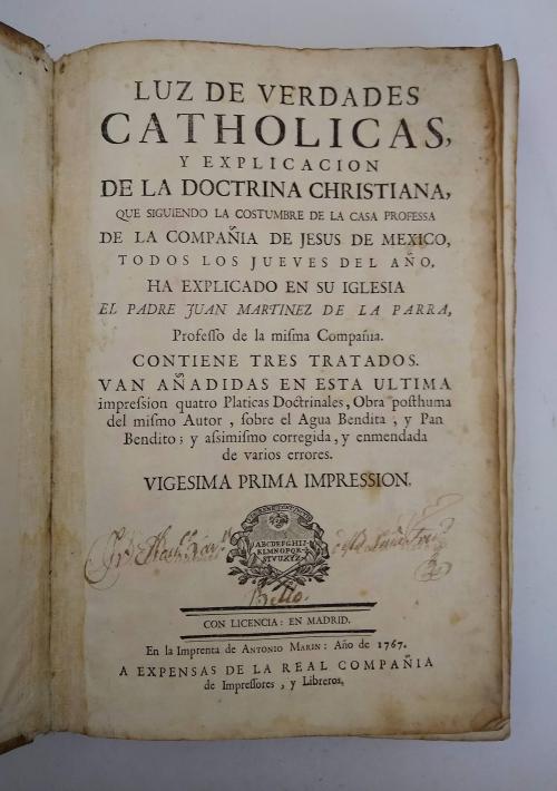 Luz de verdades catholicas y explicación de la doctrina cri