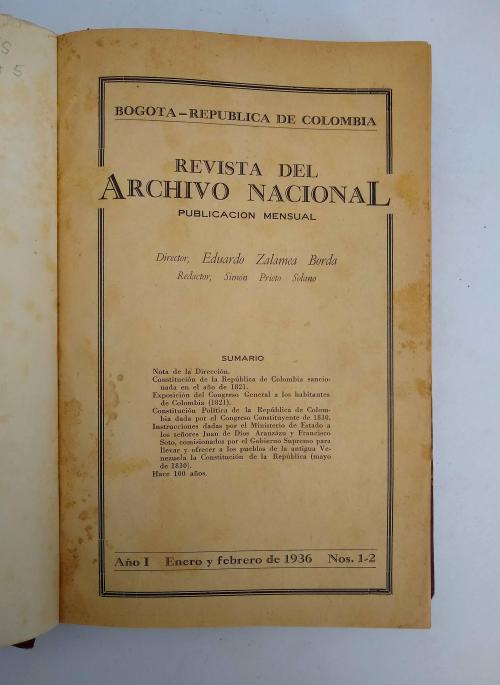 Zalamea Borda, Eduardo; Ortega Ricaurte, Enrique.  : Revist