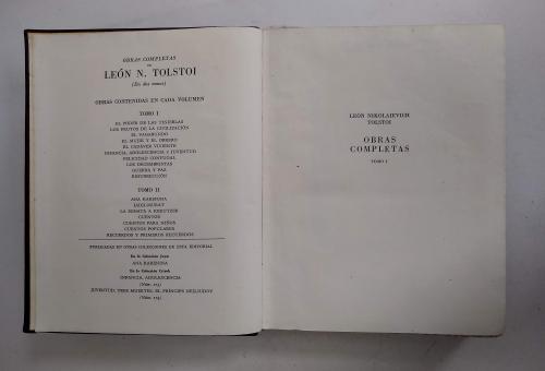 Tolstoi, León N. : Obras completas. Tomos I y II (de 2)