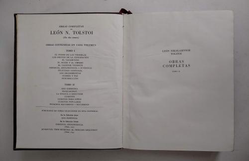 Tolstoi, León N. : Obras completas. Tomos I y II (de 2)