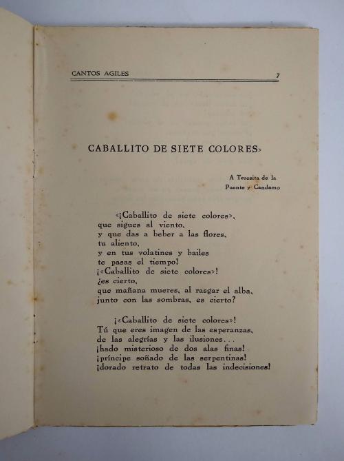 Arenas y Pezet, Rafael : Cantos ágiles. Poemas [Firmado]