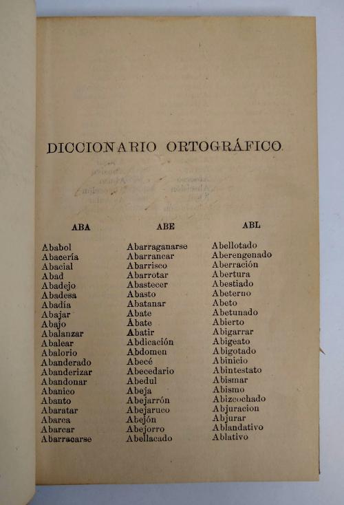 Marroquín, José Manuel : Diccionario ortográfico ó Catálogo