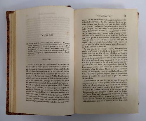 Paéz, José Antonio : Memorias del general José Antonio Páez