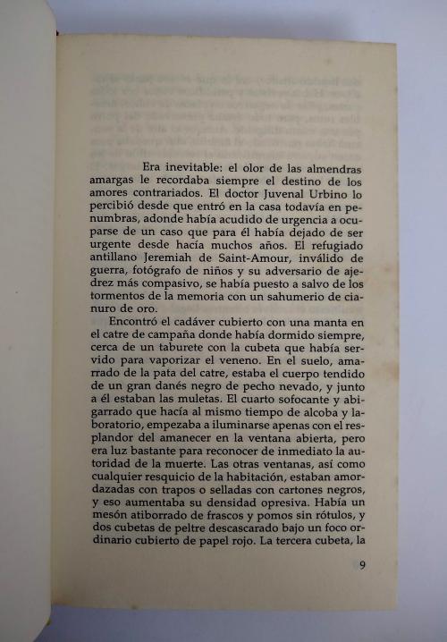 García Márquez, Gabriel  : El amor en los tiempos del cóler