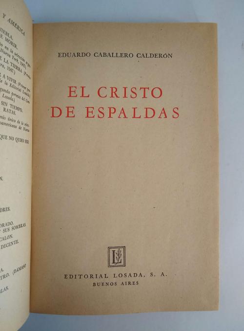 Caballero Calderón, Eduardo  : El Cristo de espaldas