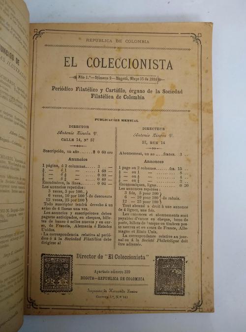 El Coleccionista. Periódico Filatélico y Cartafilo. Año I-I