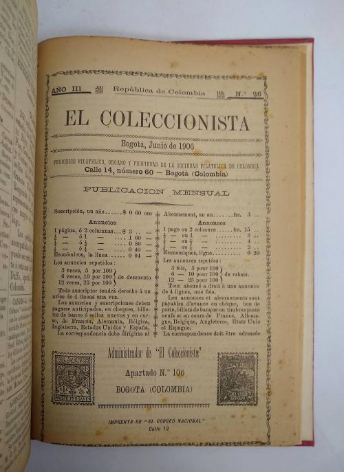 El Coleccionista. Periódico Filatélico y Cartafilo. Año I-I