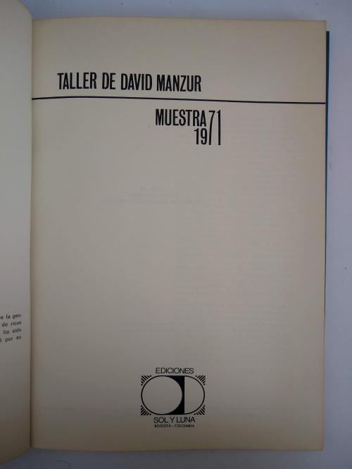 Taller de David Manzur. Muestra 1971 [Edición numerada]