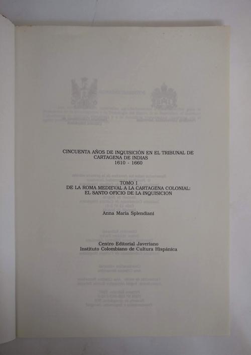 Cincuenta años de inquisición de la Cartagena de indias 161